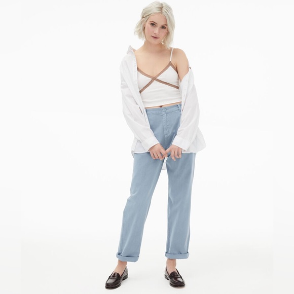 NEW AERO High-Rise Relaxed Pleated Pants Size M - Picture 2 of 4